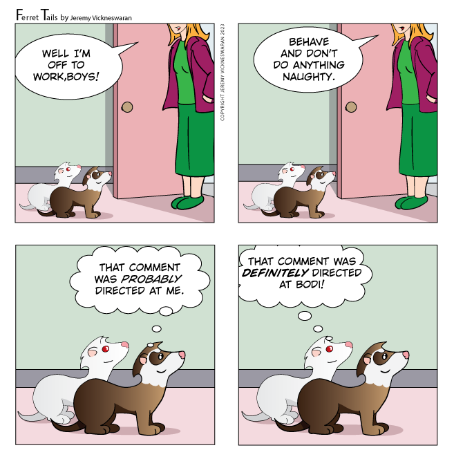 ferret tails April Week 1 cartoon 2023 